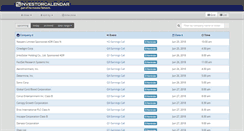 Desktop Screenshot of investorcalendar.com